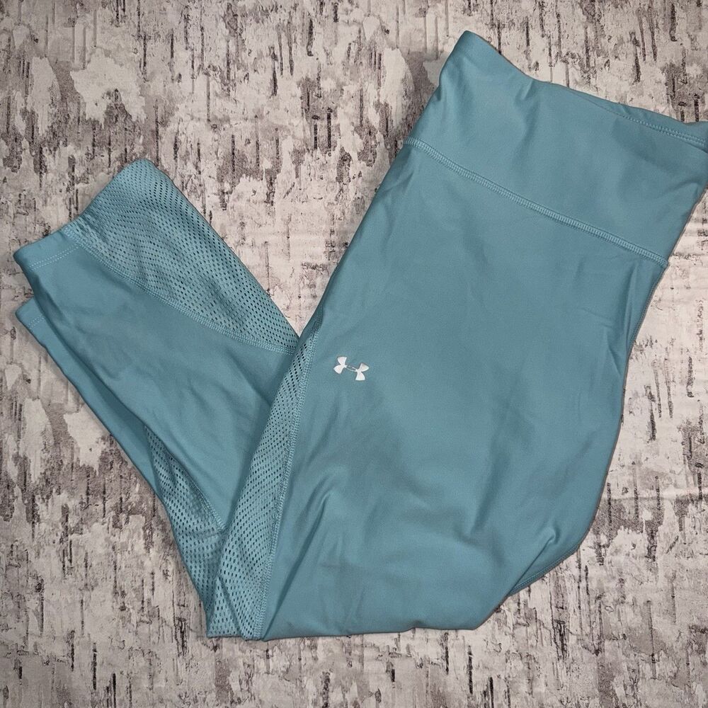 Under Armour Women's UA Vanish Mesh Crop Ankle Nylon Fitted Leggings Size XL